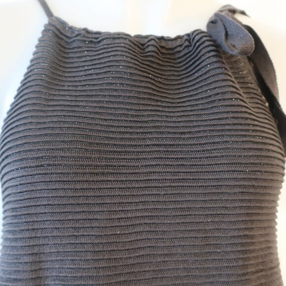 Womens Farella Capri Gray Ribbed Lurex Tank Top M - Picture 4 of 9